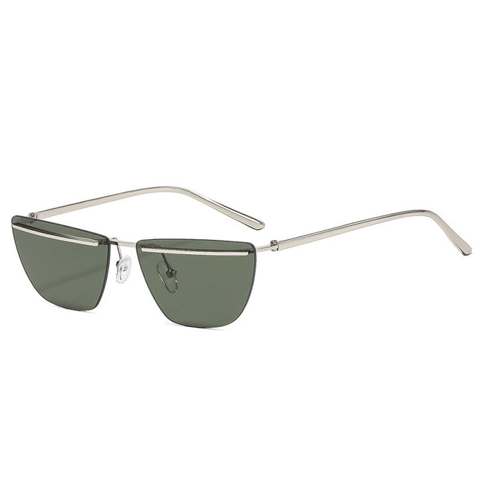 Wholesale Street Style Frameless Metal Sunglasses for Women UV400 Everyday Fashion Accessory