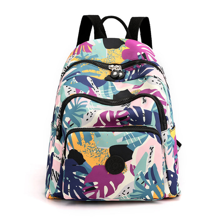 Wholesale Casual large capacity backpack for women fashion printed travel backpack nylon fabric commuter trendy backpack