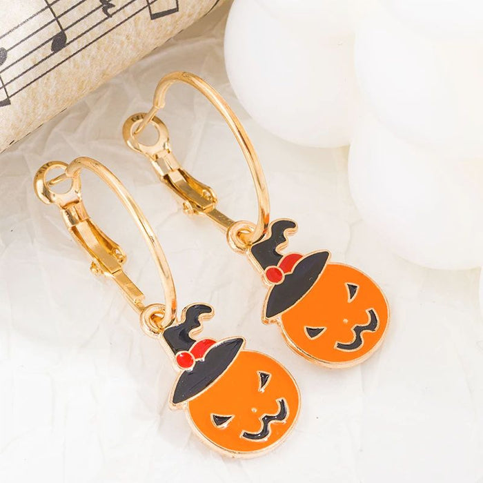 Wholesale Pumpkin Earrings Halloween Personality Party Earrings