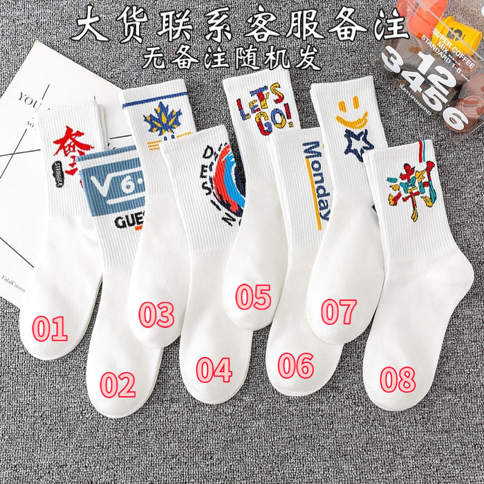 Wholesale Socks women' s sports socks cotton socks white stockings autumn and winter