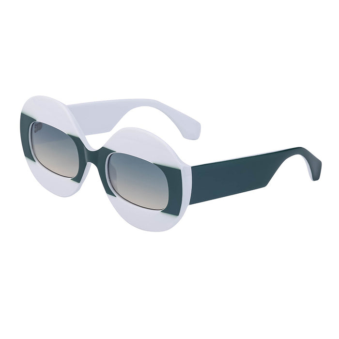 Wholesale Personalized color blocking sunglasses, fashionable large frame round frame wholesale