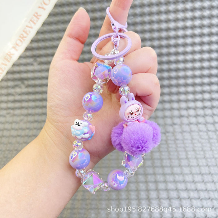 Wholesale Cartoon Pom-Pom Phone Charm Keychain