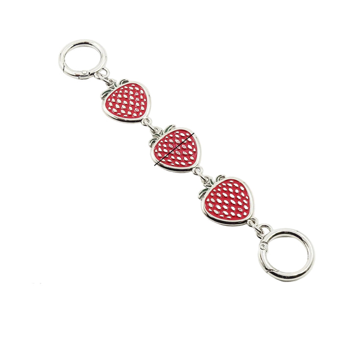 Wholesale Heart-shaped bag strap with extension chain Keychains