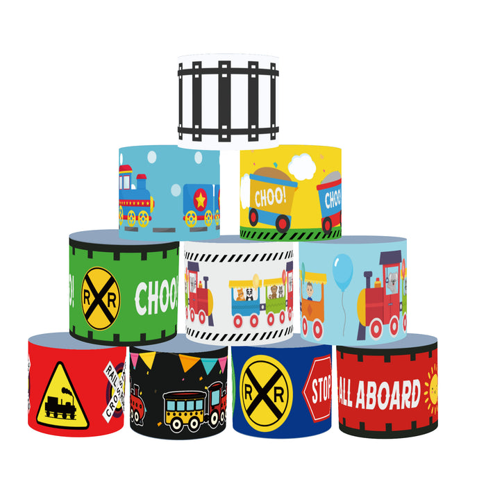 Wholesale 12pcs/set Cartoon Train Papa Ring Bracelet Children's Toy Party