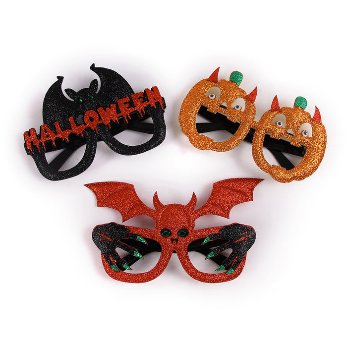 Wholesale  Pumpkin Glasses Decoration Photo Props Children' s Ghost Festival Party Dress-up Horror Bat Skull Glasses
