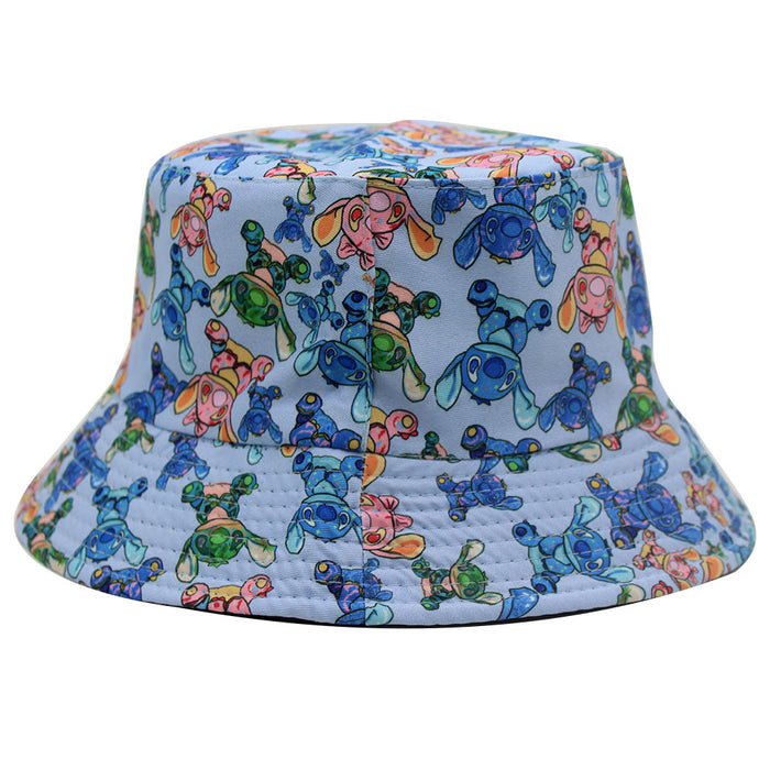 Wholesale Printed fisherman hat anime peripheral cartoon sunshade and sun protection reversible basin hat