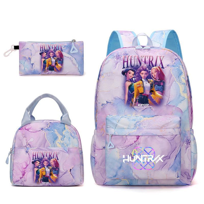 Wholesale Children' s KPOP Series Multi-Color Backpack Bags Three-Piece Set