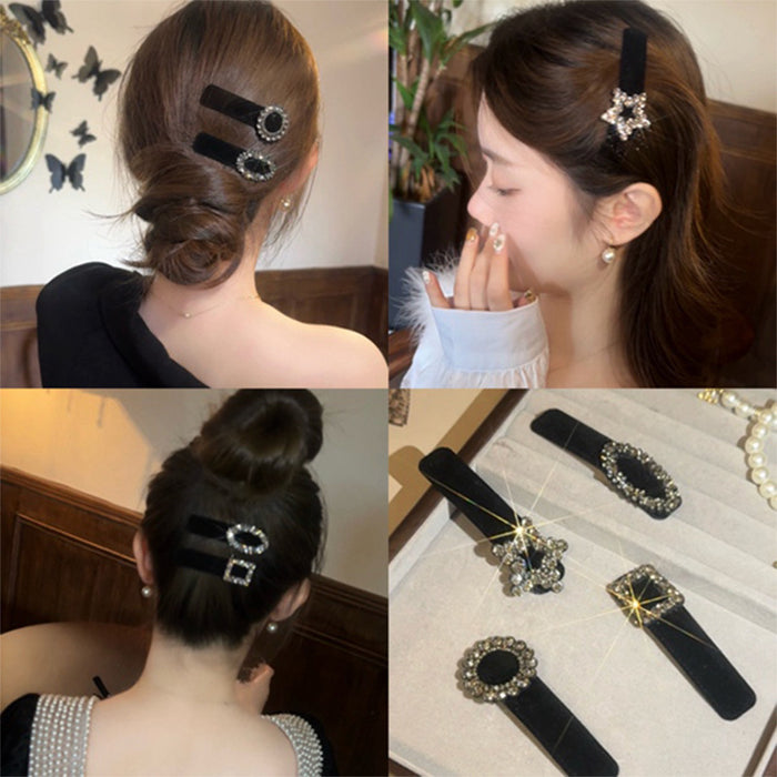 Wholesale Hairpin Side Clip Head Ornament Bangs Clip Rhinestone JDC-HC-FX010