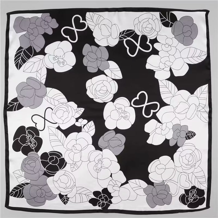 Wholesale Temperament Square Scarf 70cm Silk Scarf Square Scarf High-end Satin Chiffon Scarf Spring High-end Small Silk Scarf JDC-SS-MC003