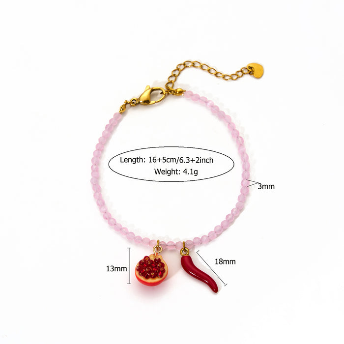 Wholesale Original Design Natural Stone Bracelet Paired with Fashionable Personalized Pendant, Temperament, Hand Accessories Wholesale