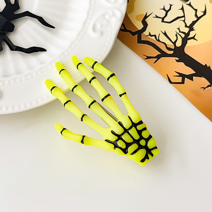 Wholesale Halloween skull Harajuku hand bone hairpin personality funny party side clip festival atmosphere ghost hand top clip hair accessories