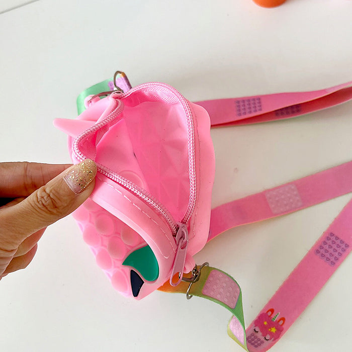 Wholesale New product: Cartoon silicone coin purse, mini crossbody bag, storage bag