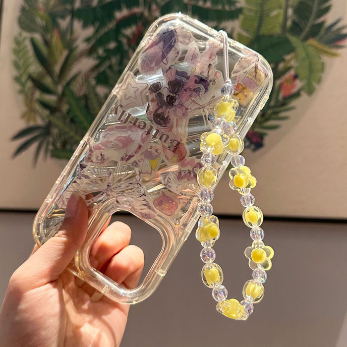 Wholesale Acrylic bead phone chain, handmade bead keychain accessories, keychain