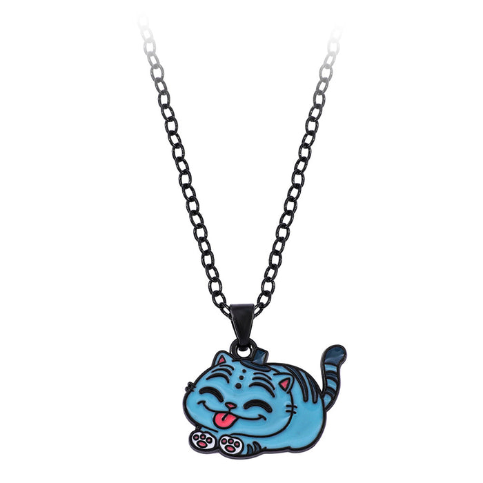 Wholesale K-POP Cartoon Cute Metal Dripping Pendant Necklace