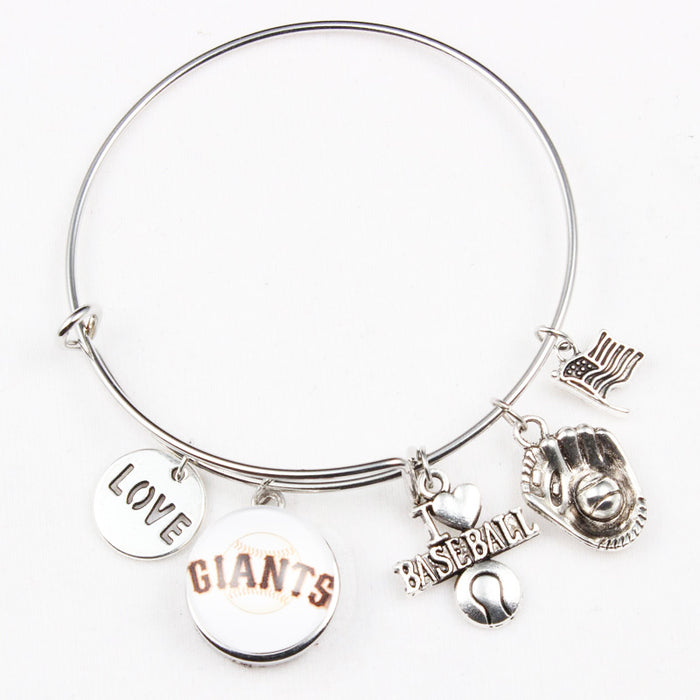 Wholesale Team bracelet alloy baseball glove small pendant bracelet