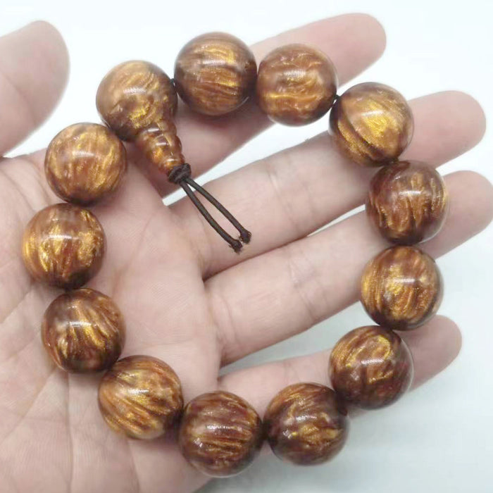 Wholesale Golden Sea Willow Hand String Buddha Pagoda Single Circle Buddha Bead National Style Jewelry