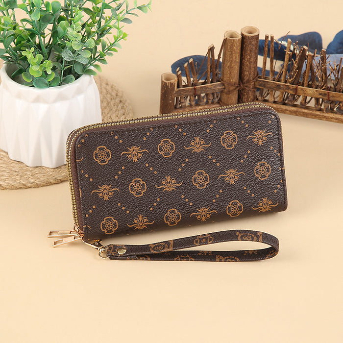 Wholesale Double Zipper Long Large Capacity Multifunctional Wallet JDC-WT-HNG007