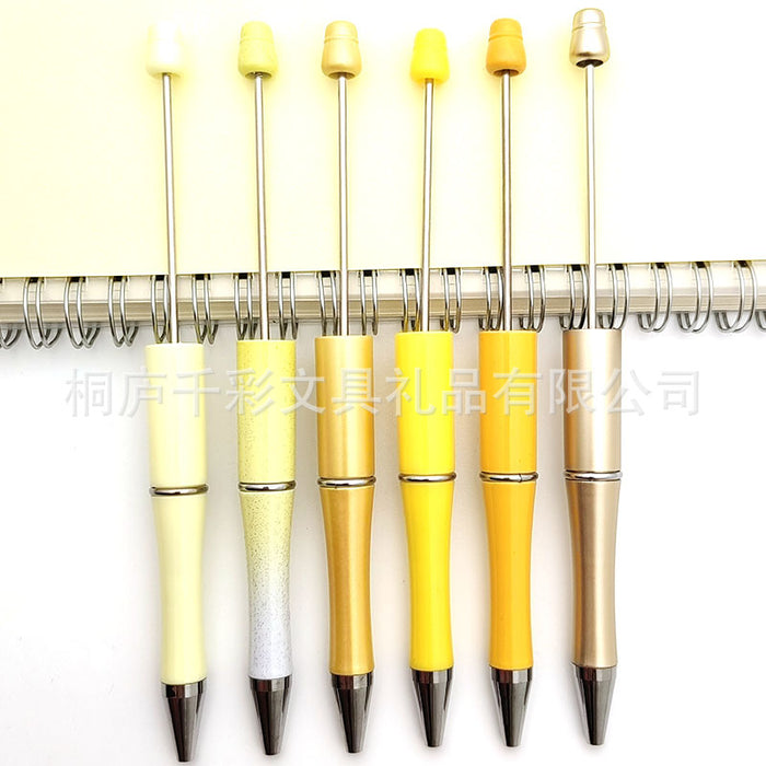 Wholesale Six-pack Plastic Beaded Ballpoint Pen JDC-PN-GanCai006