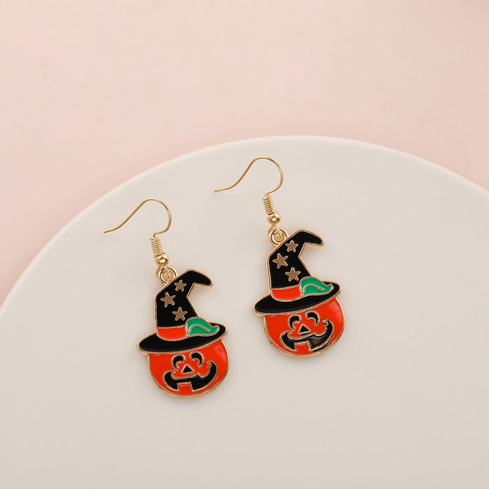 Wholesale   Earrings Temu Popular Devil Pumpkin Bat Holiday Earrings
