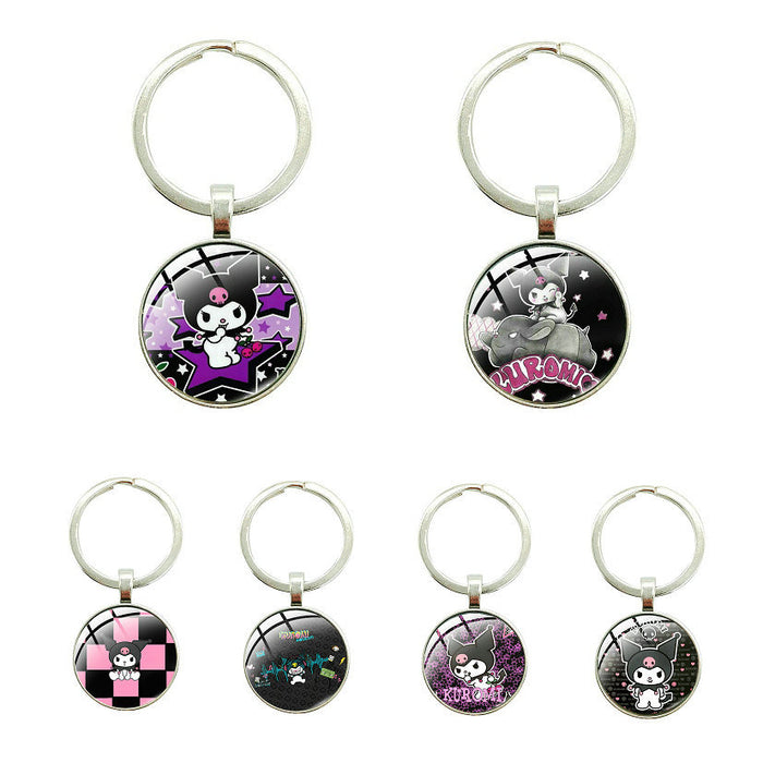 Wholesale Cartoon Time Gem Pendant Alloy Keychain JDC-KC-BinWei005