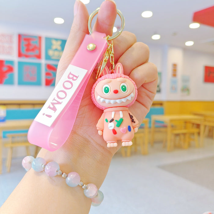Wholesale Cross-Dressing Cartoon Keychain Cute School Bag Pendant Car Key Chain Doll Machine Gift