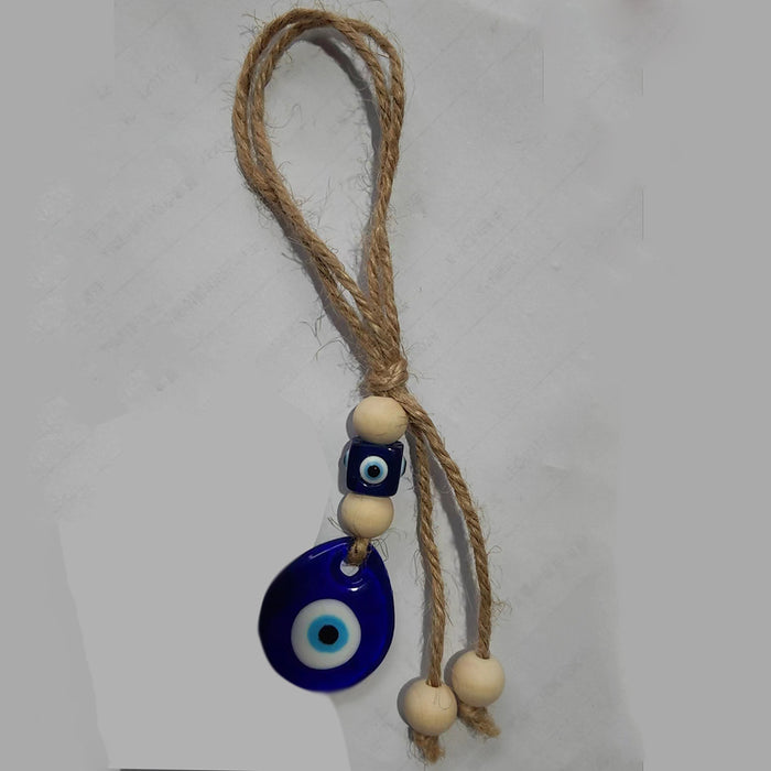Wholesale Blue Eye 3.5CM Devil's Eye Pendant with Hemp Rope Square Beads Bead Bead Pendant