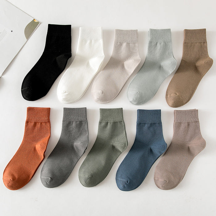 Wholesale Socks made of combed cotton, mid tube socks, comfortable and casual cotton socks