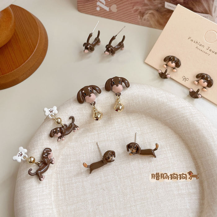 Wholesale Cartoon cute earrings with silver needles, niche and exquisite personalized earrings