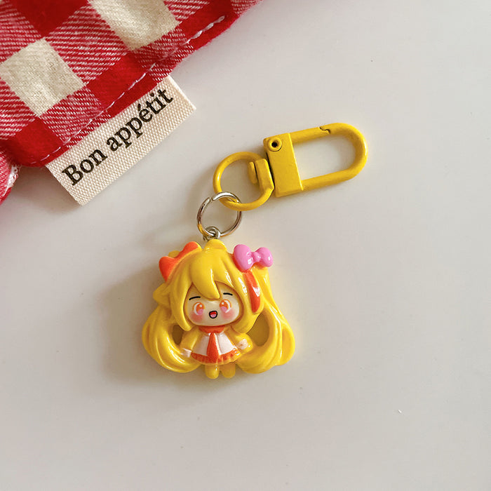 Wholesale Cute cartoon keychain pendant backpack hanging accessory with accessories