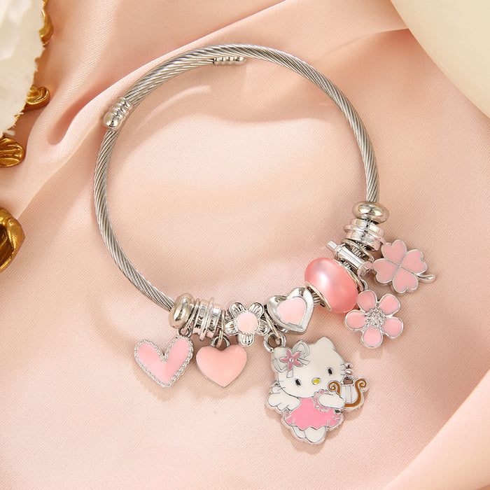 Wholesale Students'  Cartoon Stainless Steel Bracelet