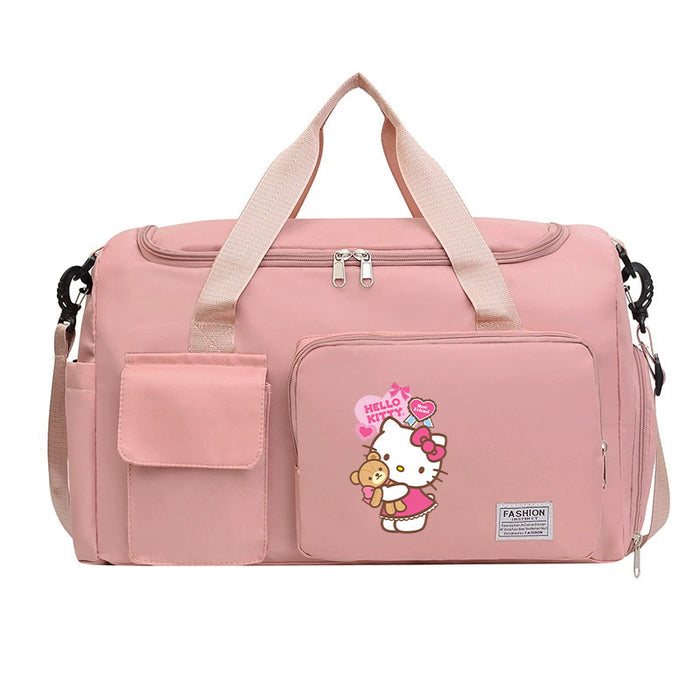 Wholesale  Cartoon Printed Fitness Bag with Shoe Storage Large Capacity Duffel Bag