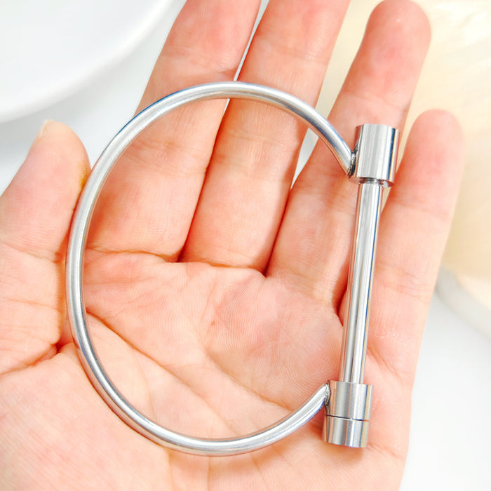 Wholesale Titanium steel horseshoe buckle bangle bracelet