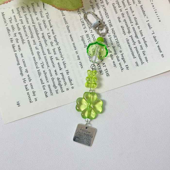 Wholesale Lucky Grass Phone Chain Beaded Wind Bell Hanging Keychain Joker Bag Pendant