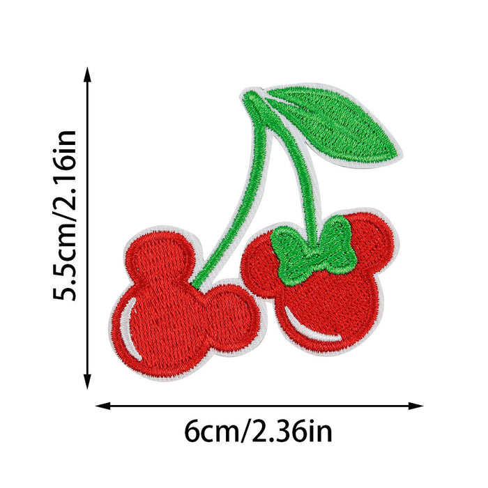 Wholesale  Cherry Embroidered Cloth DIY Patches