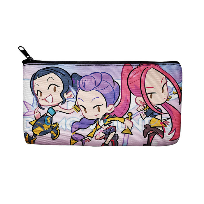 Wholesale K-pop merchandise canvas chain pencil cases stationery