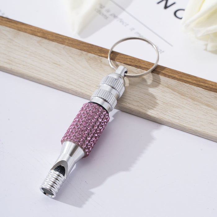 Wholesale Diamond Aluminum Whistle Keychain JDC-KC-ZY020