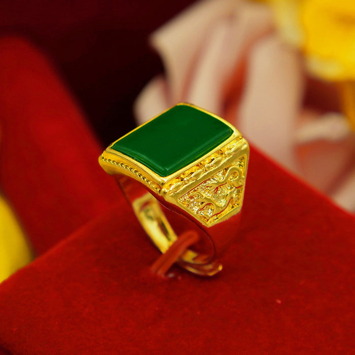 Wholesale Brass gold-plated ring set in men's style