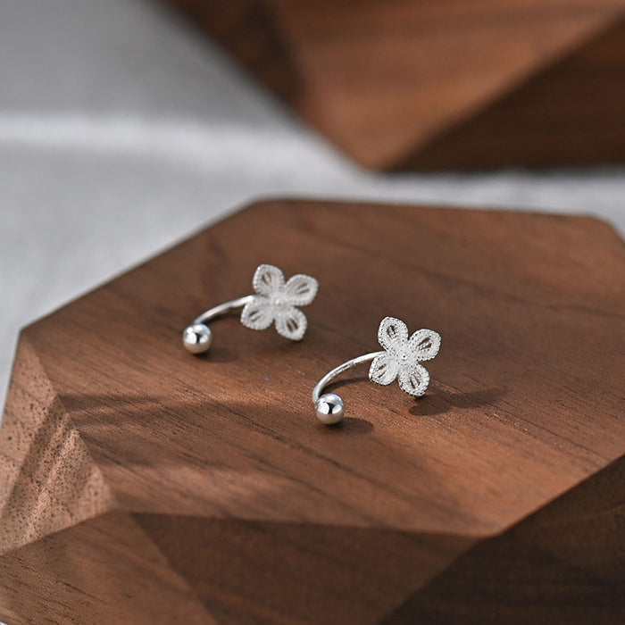 Wholesale Four-Leaf Flower Pearl Earrings for Women