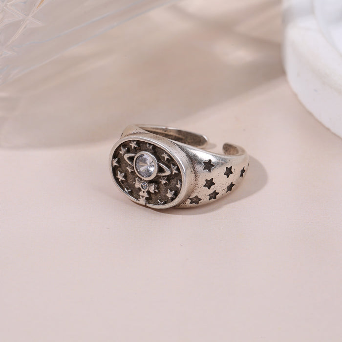 Wholesale Saturn Oval Open Ring Personality Fashion Versatile Ring