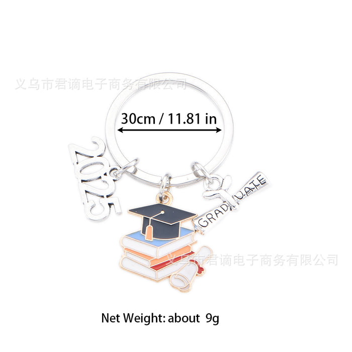 Wholesale Foreign trade bachelor cap book cap key chain graduation pendant