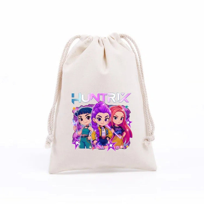 Wholesale Cartoon Canvas Drawstring Storage Bag Handbags