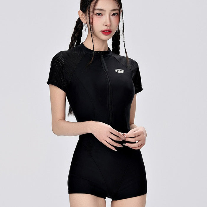 Wholesale Swimsuit one-piece high-end feeling slimming flat angle professional racing conservative swimming pool dedicated