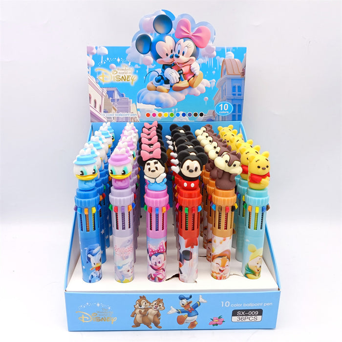 Wholesale Cute Cartoon 10-Color Ballpoint Pen for Students