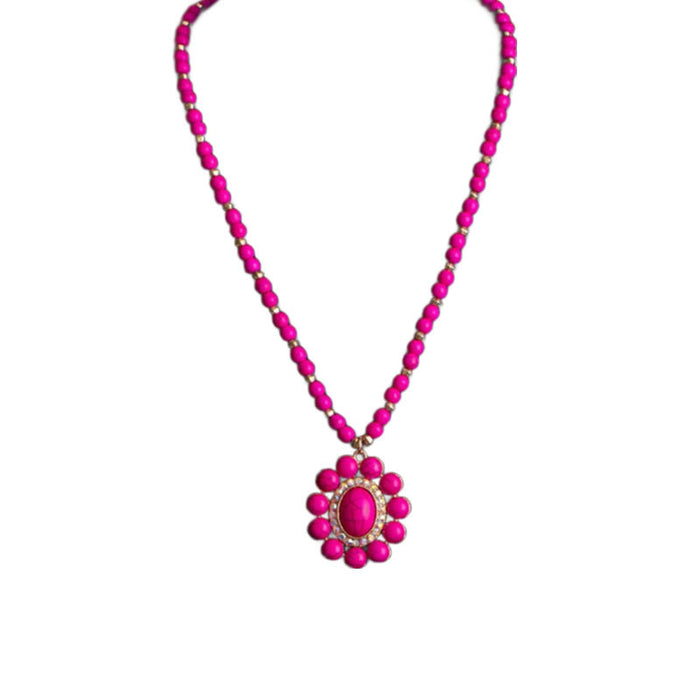 Wholesale Retro ethnic style turquoise necklace,  Western denim style,  multi-layer layered sweater chain