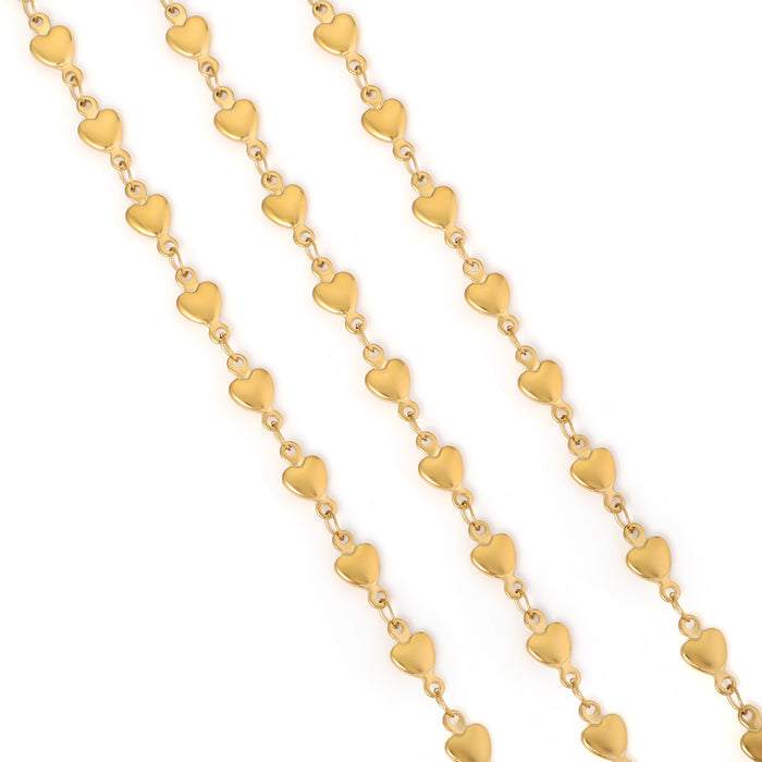 Wholesale Stainless Steel Vacuum Electroplated Gold Peach Heart Dolphin Five-Pointed Star Necklace