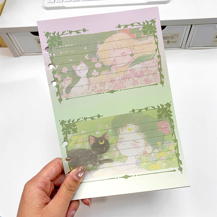 Wholesale 5pcs A5 Card Album with Colorful Inner Pages,  Cartoon Detachable Loose-Leaf Book Replacement Core