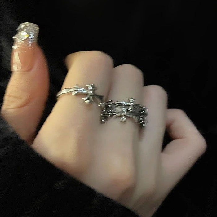 Wholesale Cross open ring women's retro pair of rings light luxury niche high-end sense