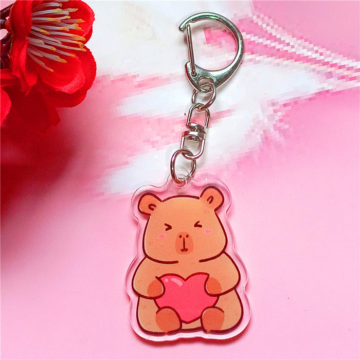 Wholesale Cartoon Keychain Acrylic Double-Sided Key Ring