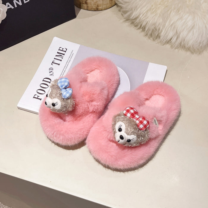 Wholesale Cartoon Anime Furry Slippers Summer Home and Outdoor Slip-On Slippers