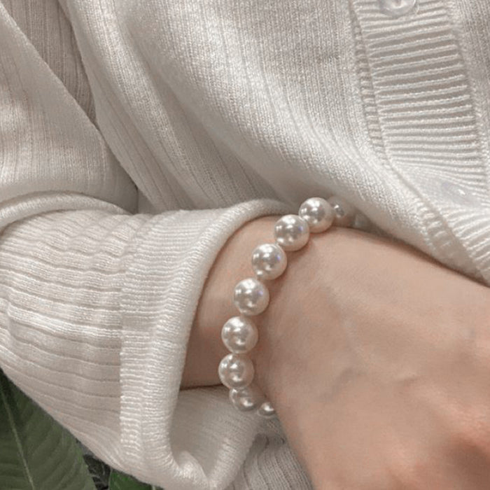 Wholesale Retro minimalist pearl elastic bracelet, light luxury fashion bracelet, versatile temperament bracelet, and accessories